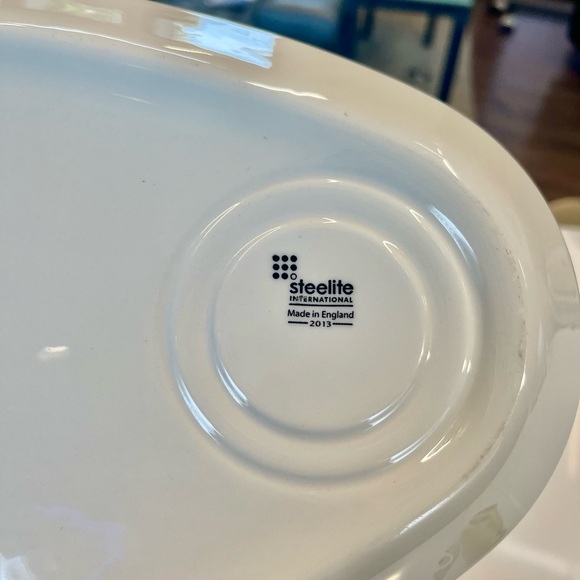 Set of 2 Tim Hortons soup salad serving plates w/cup bowl rings Steelite - Picture 5 of 6